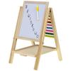 Wooden Double-Sided Magnetic Chalk Board with Abacus + Accessories