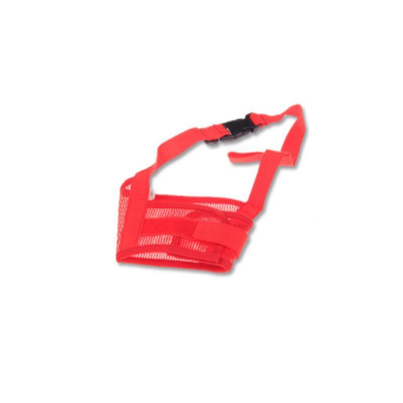 

1 шт., регулируемый намордник для защиты от лая, сетка для защиты от укусов, для маленьких собак, нейлоновый ремень, аксессуары для собак XXL красный