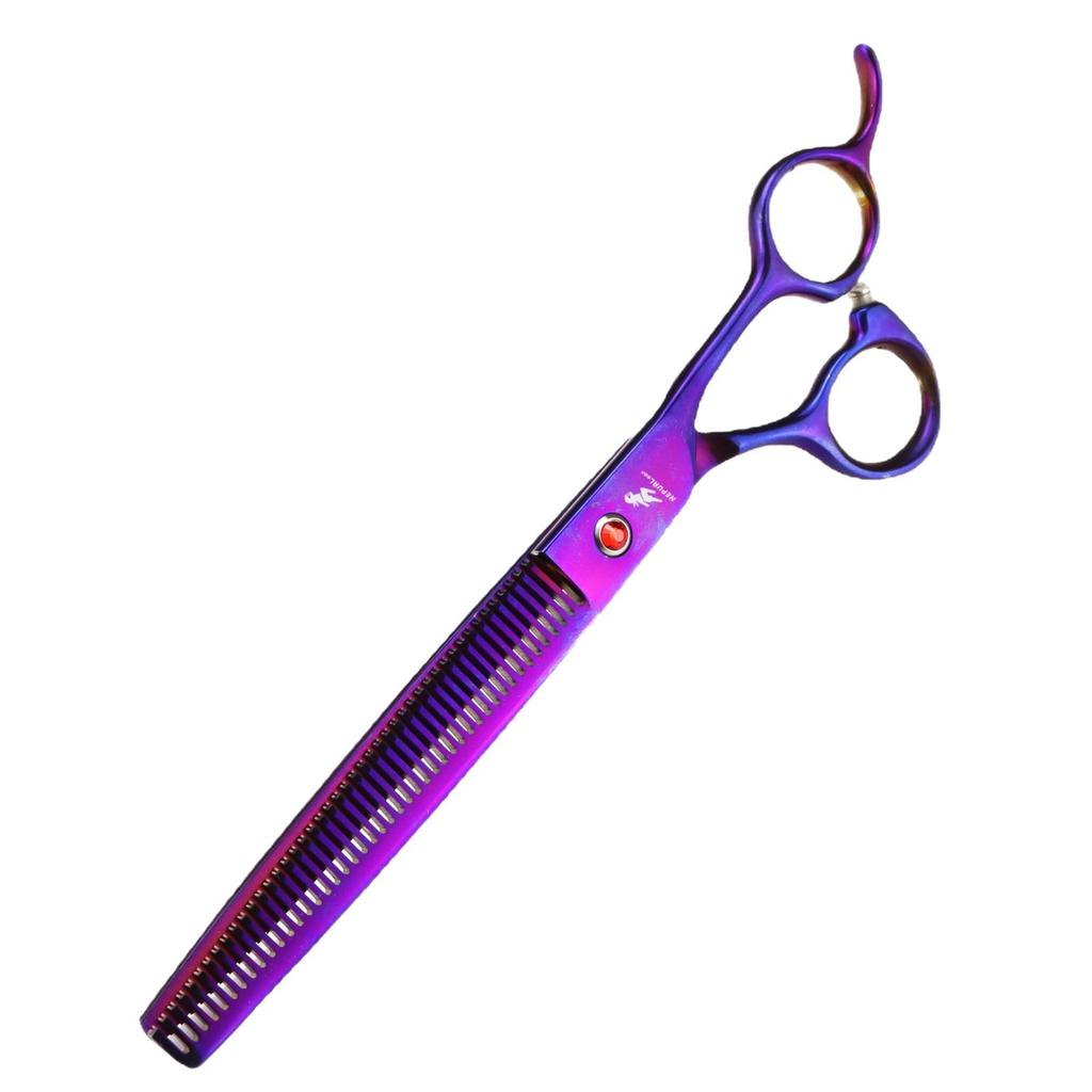 8.0 Inch Nimpson Purple 5-Pack, High-End Pet Grooming Scissors, Straight Scissors, Curved Scissors Pet Set
