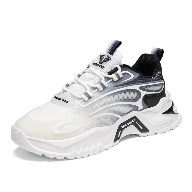 

Дышащая мужская повседневная обувь, кроссовки для ходьбы, легкие нескользящие кроссовки для бега, мужская спортивная обувь для ходьбы 44 серый