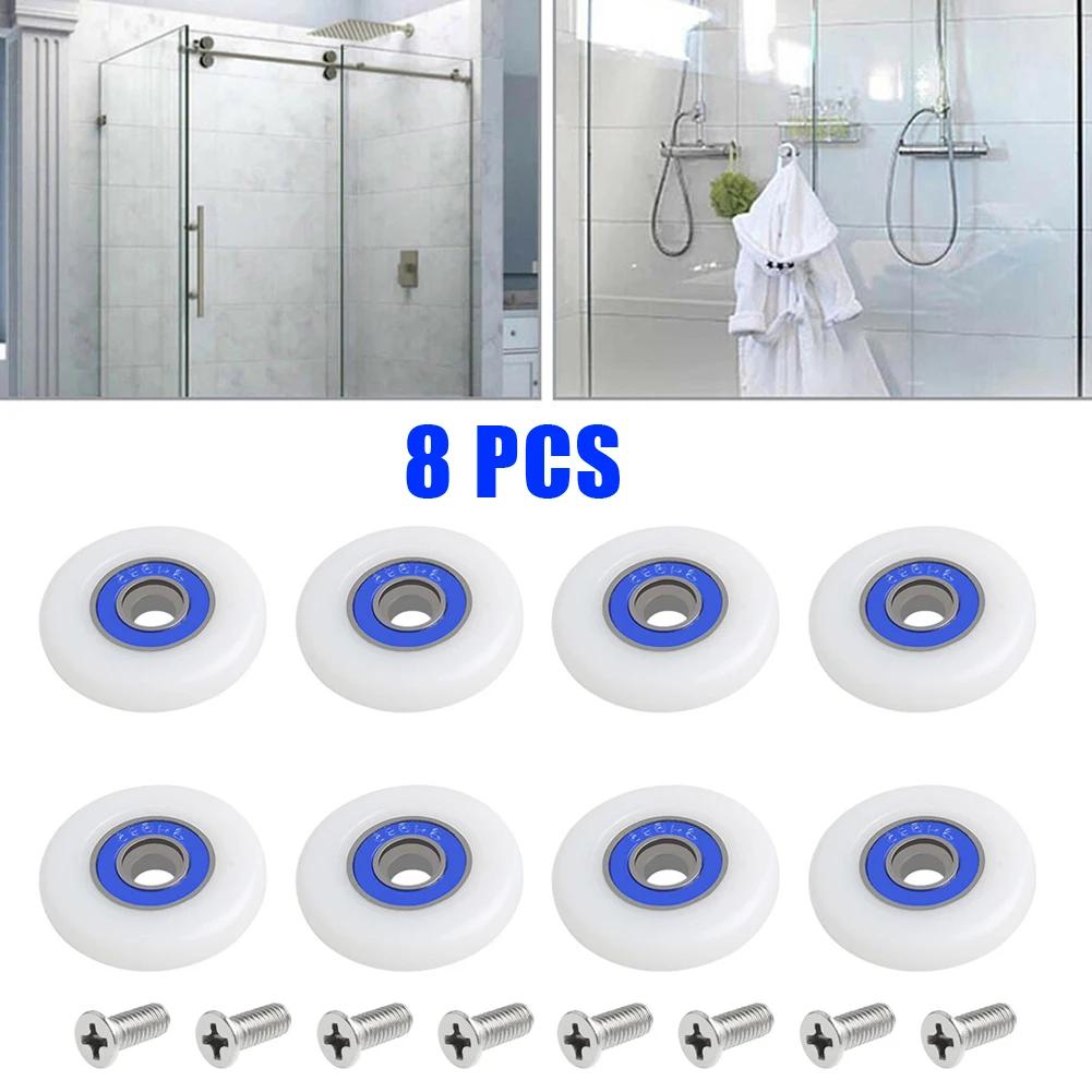 Runner Wheels Shower Door Rollers Tool With Screws Glide Household Replacement Shower Cabins Shower Enclosures Accessories New