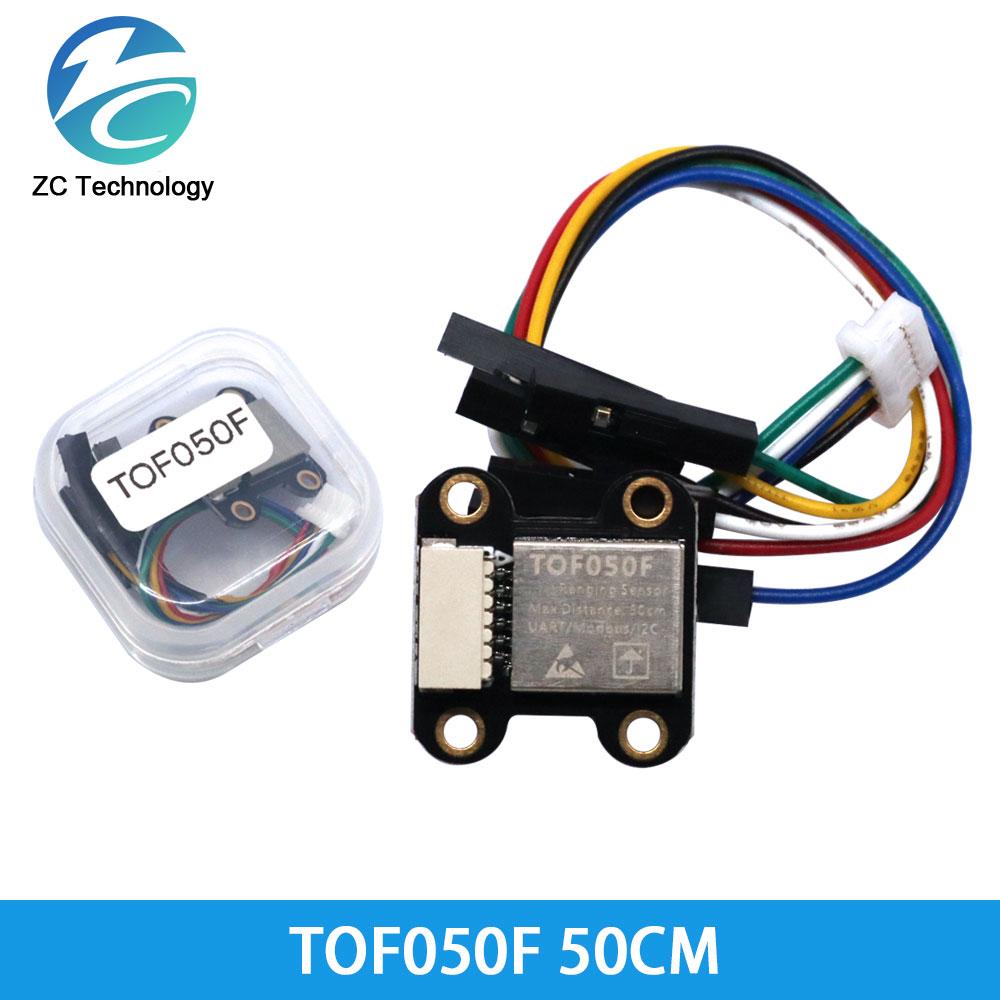 

VL6180/VL53L0/VL53L1 Time-of-Flight (ToF) Laser Ranging Built-in MCU Algorithm TOF050F TOF200F TOF400F 50CM/2M/4M MODBUS/IIC I2C TOF050F