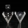 Acrylic Red Blood Worm Fish Feeder Mini Hanging Water Planting Cylinder Cup Clear with Suction Cup Fish Tank Feeding Cup
