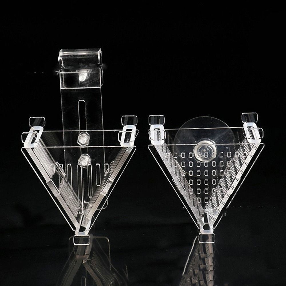 Acrylic Red Blood Worm Fish Feeder Mini Hanging Water Planting Cylinder Cup Clear with Suction Cup Fish Tank Feeding Cup