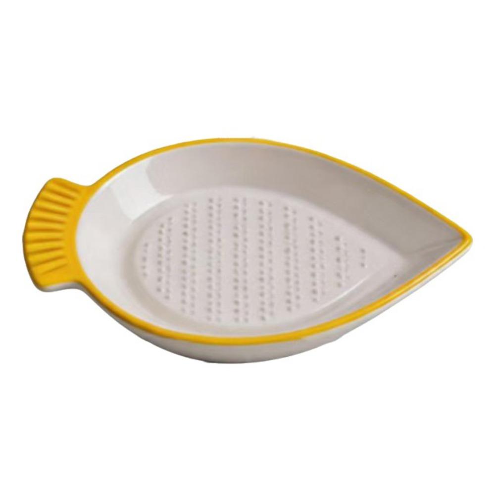 Non-Slip Hand Garlic Ginger Masher Ceramic Seasoning Dipping Dish Kitchen Gadget