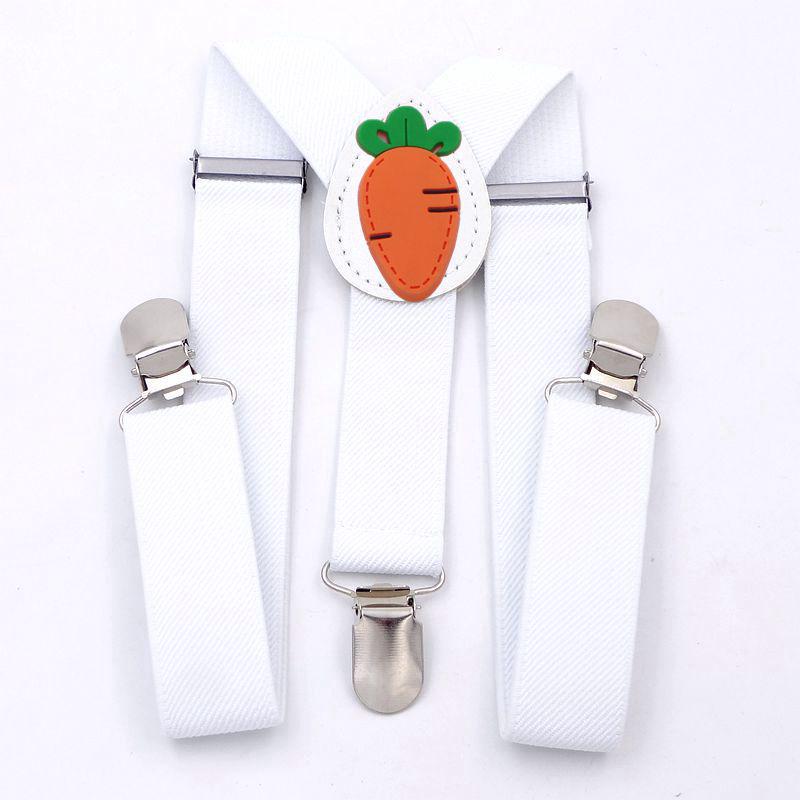 Beige Cartoon 3-Clip Y-Shaped Suspenders for Boys and Girls