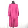 Vivienne Tam Knee-Length Dress with Poncho Sleeves/Size 0/Pink/(USED)