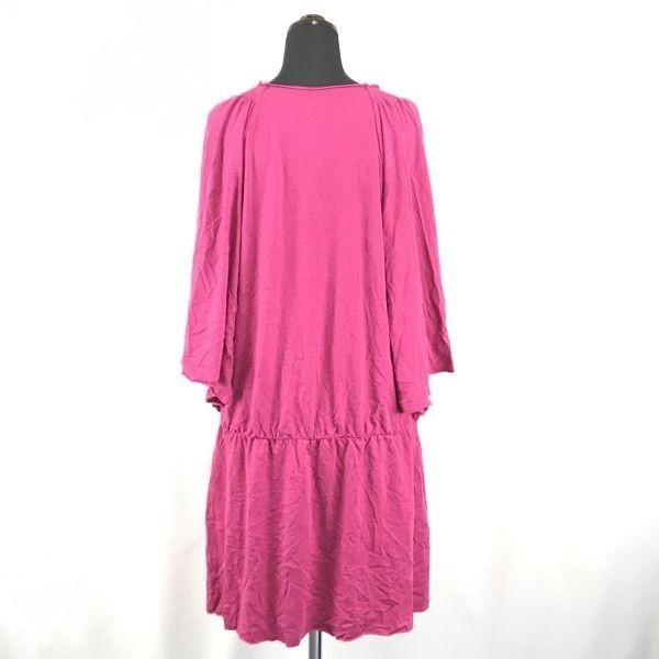 Vivienne Tam Knee-Length Dress with Poncho Sleeves/Size 0/Pink/(USED)