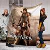 Custom Name Tomb Raider Theme Printed Blanket - Perfect for Couch, Bed, Travel & Outdoor Use | Machine Washable, Cozy & Durable.