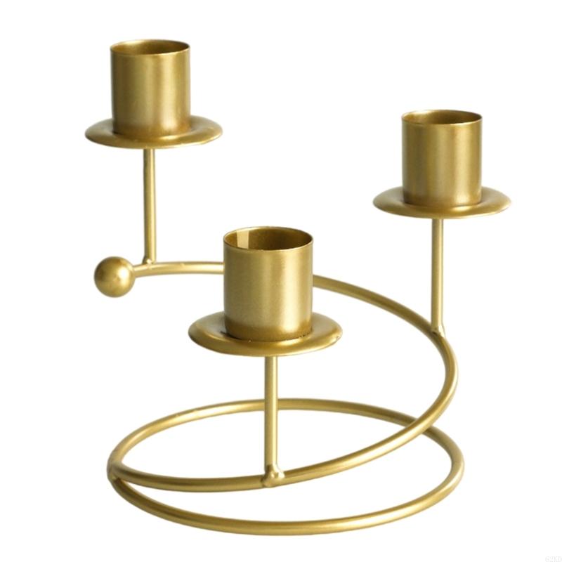 62KD 3 Head Nordic Metal Holder Pillars Candlesticks for Table Centerpieces