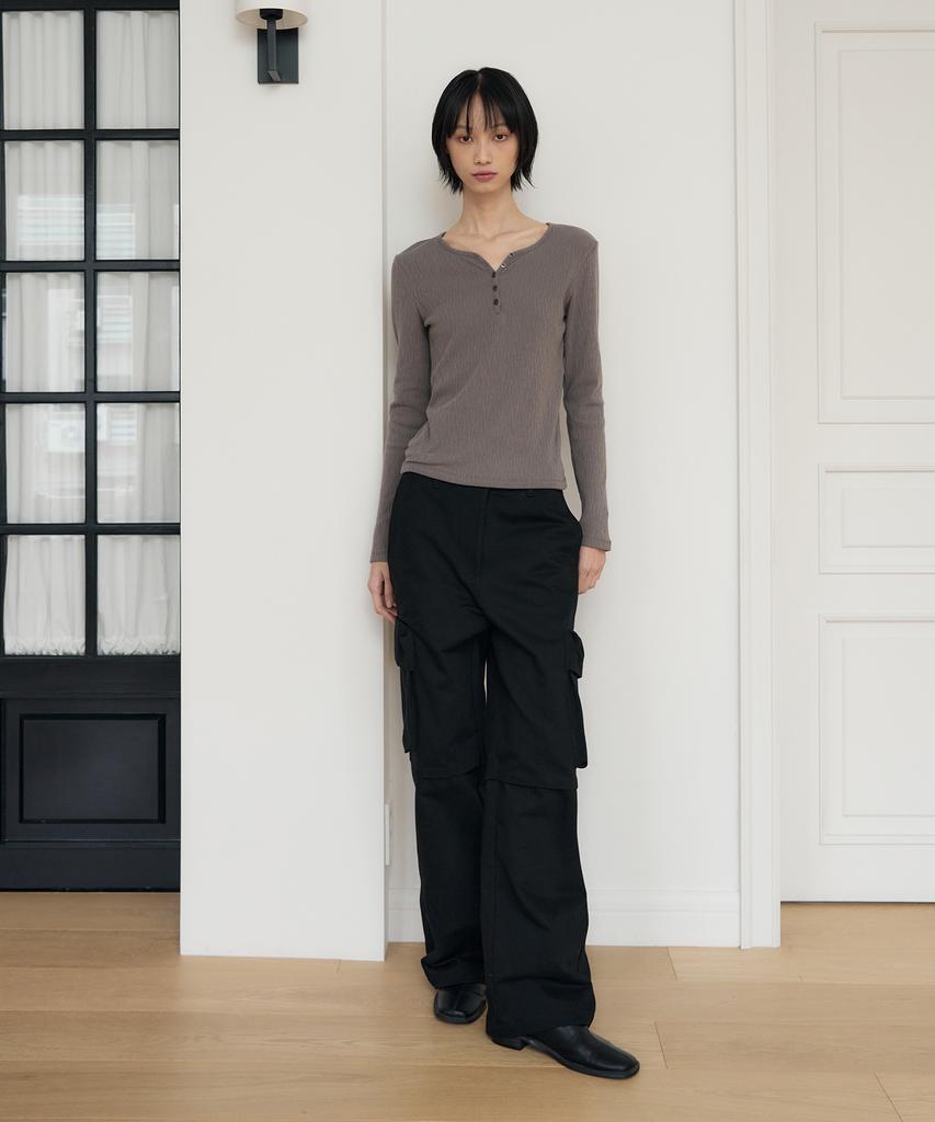 SIS A Wide Trench Cargo Pants [Black]