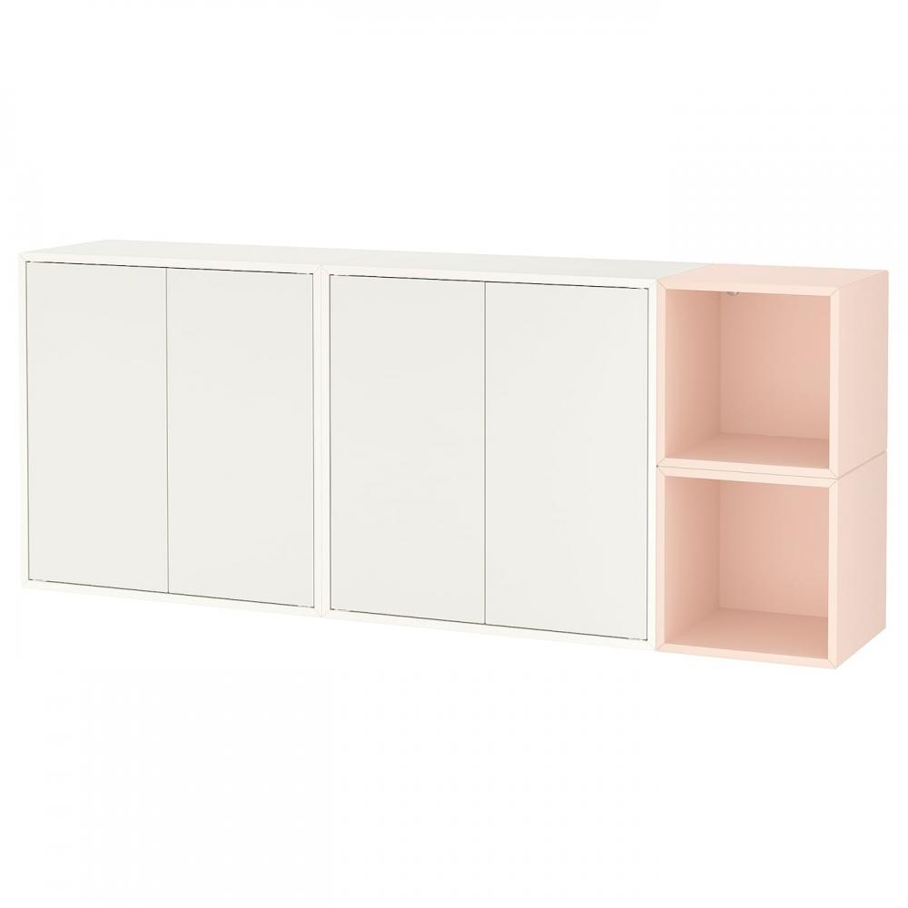 

IKEA EKET wall storage combination white pale pink 175x35x70 cm