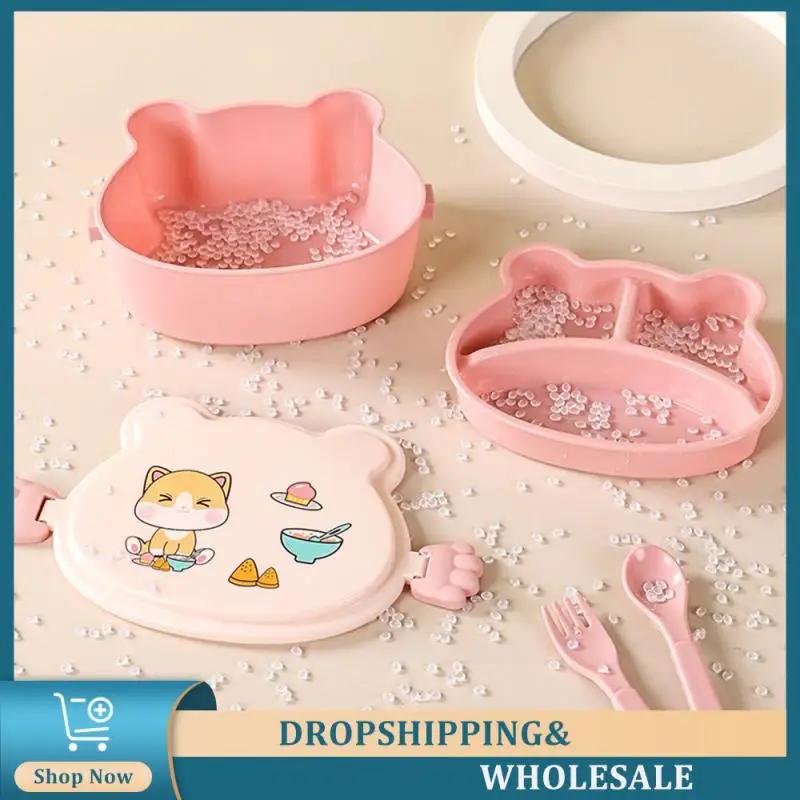 

Fresh Bowl Easy To Carry Heatable Student Grid Tableware Thermal Lunch Box Keep Fresh Cute Micro-wave Oven Work Lunch Box Fruit