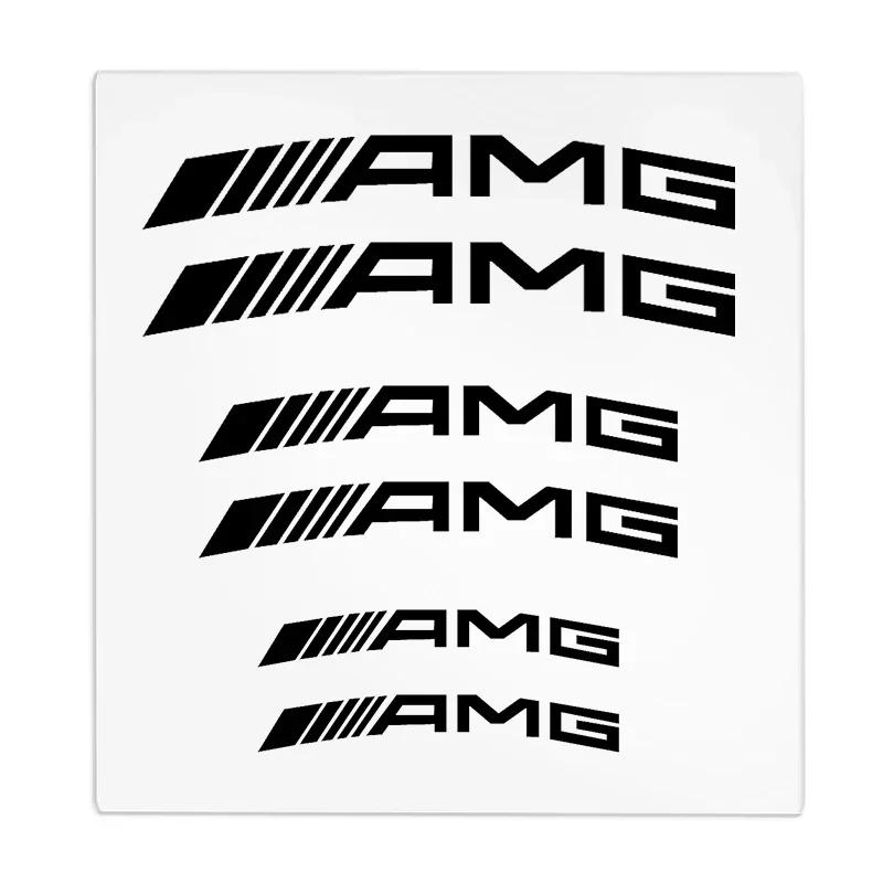 

1set Car Goods Brake Caliper Badge Sticker Decoration Sticker Decal For Mercedes Benz B/C/E/S Class A Class C200L GLC GLK CLA чёрный