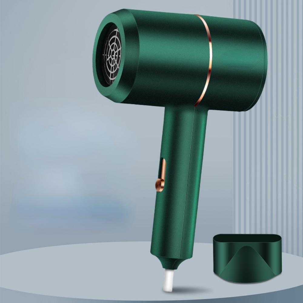 

Электрический фен равномерно дует удобные отрицательные ионы зелёный