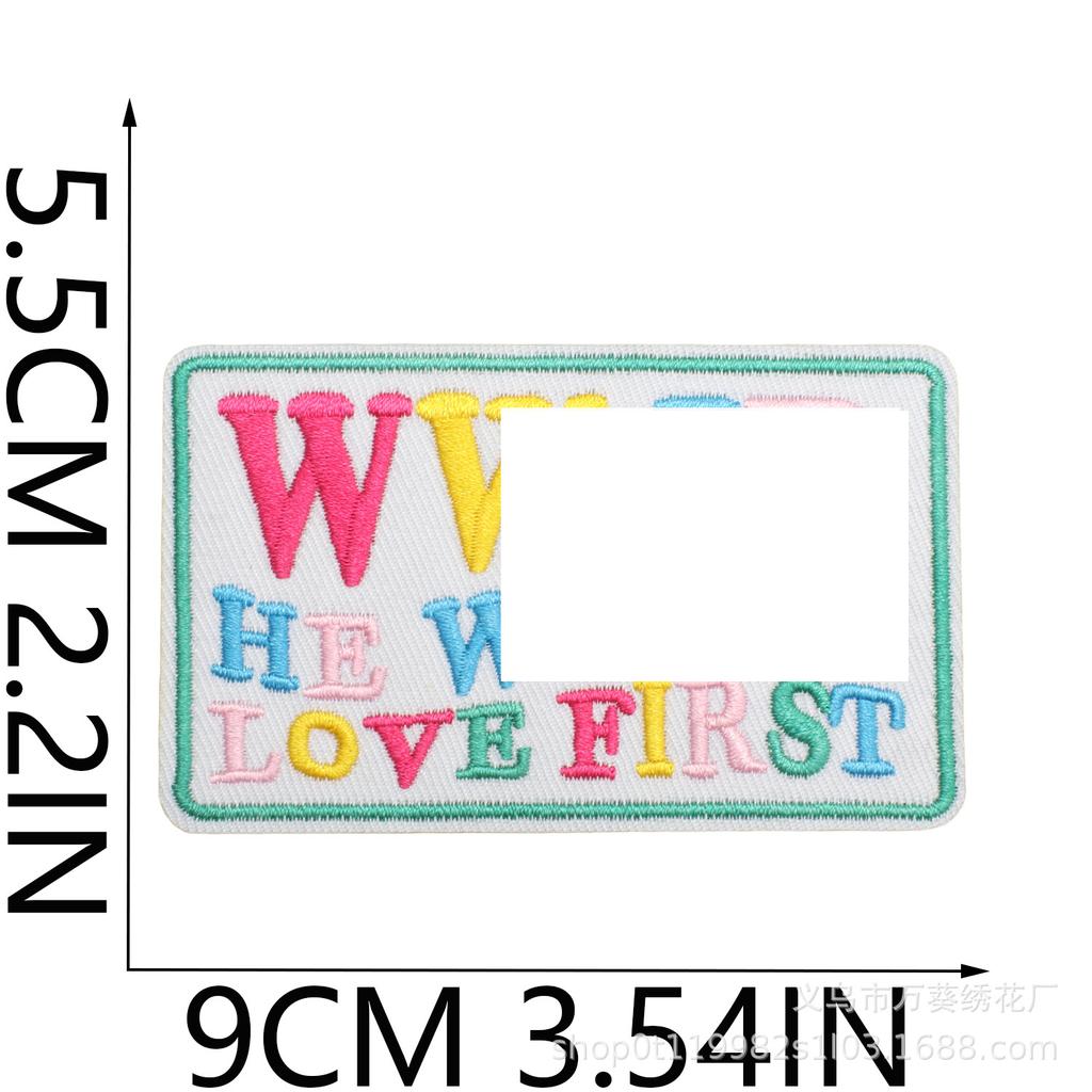 Believe In Light Positive Energy Embroidery Cloth Sticker Bag Decoration Jesu Patch Sticker Faith English Alphabet Embroidery Seal Ironing