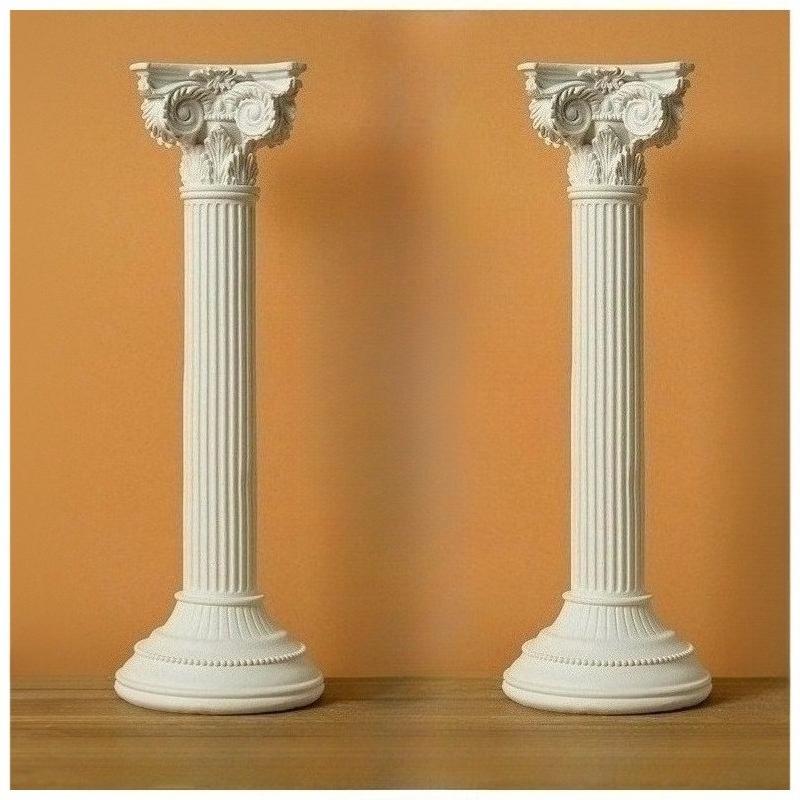 

2/4pcs Vintage Roman Column Sculpture Ornaments Architecture Resin Collectible Photography Prop Desktop Decor Sculpture Ornament