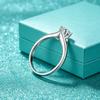 S925 Silver 1 Carat D Color Moissanite Six-Prong Engagement Ring for Women