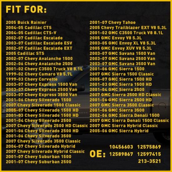 Klopfensensor mit Kabelbaum-Kit für Paar Chevy Silverado 1500 GMC Sierra 12589867