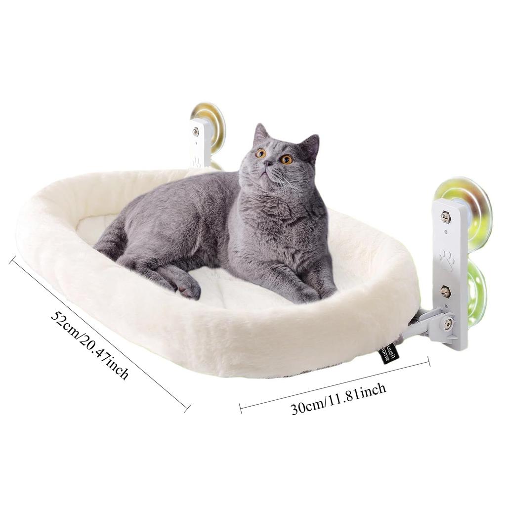 Warm Soft Fluffy Cozy Pet Cat Hammock Window Cat Bed Habitat for Windowsill Hammock Kitten House