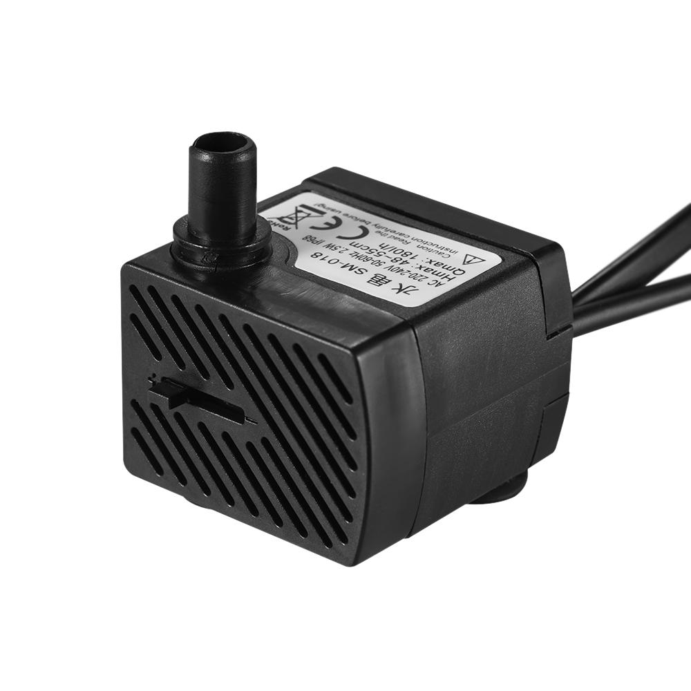 180L/H 2.5W Submersible Water Pump with 4 LED Light Ultra Quiet for Pond Aquarium Fish Tank Tableto