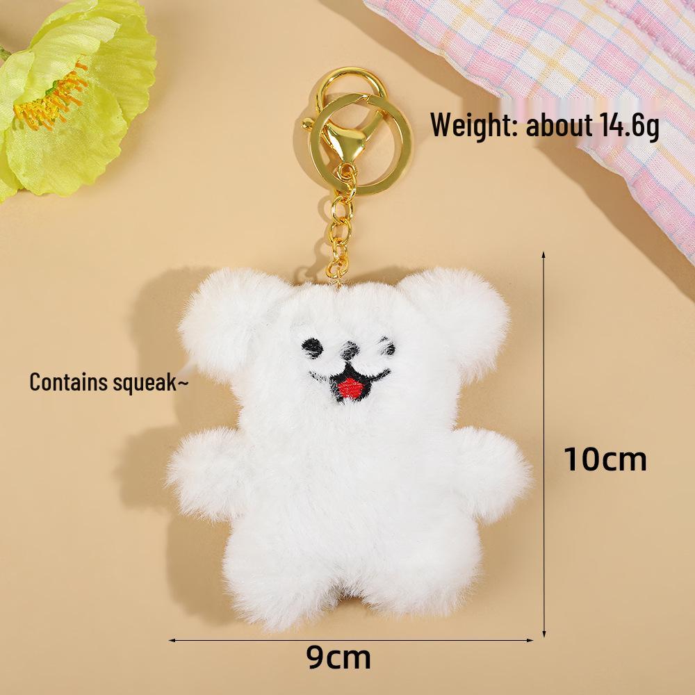 Adorable Cartoon Cat Plush Keychain - DIY Schoolbag Pendant