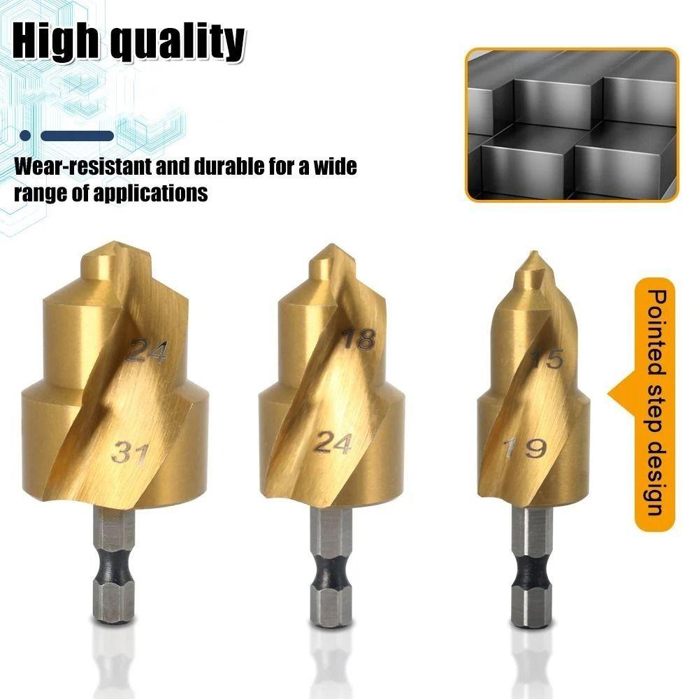 20/25/32/40/50mm Stepped Drill Bit Hexagon Shank Step Drill High Quality Hole Opener
