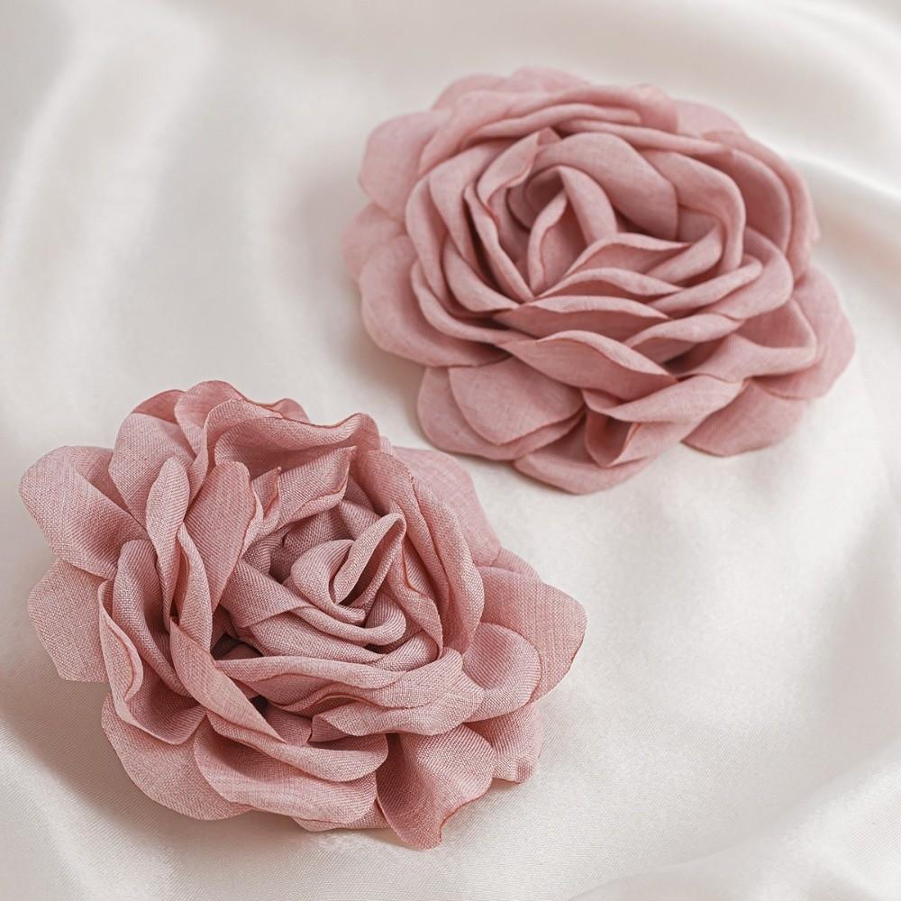 1 Pair Elegant Rose Flower Stud Earrings Large Simulation Petals Earrings  Women Jewelry