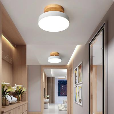 Nordic Eingang Flur Decke Lampen Balkon Holz Runde Garderobe Esszimmer Studie Schlafzimmer Licht Bad Industrielle Beleuchtung