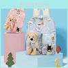 Cute Lightweight Kids Backpack Oxford Cloth Bear Print For School Use