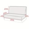 2pc RV Dinette Cushion Cover Elastic Jacquard Camper Cushion Slipcovers Stretch Twill Sofa Covers for RV Camper Car Bench Cover