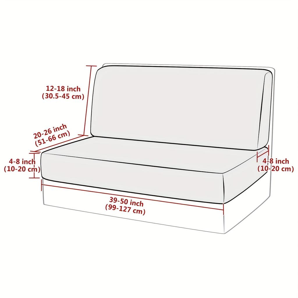 2pc RV Dinette Cushion Cover Elastic Jacquard Camper Cushion Slipcovers Stretch Twill Sofa Covers for RV Camper Car Bench Cover