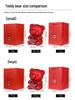 Luxurious Rotating Teddy Bear Jewelry Box with Rose Design - Ideal for Proposals & Gifts