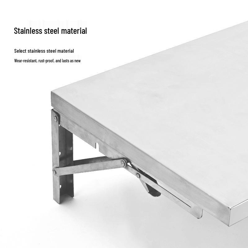 Wall-Mounted Foldable Stainless Steel Kitchen Shelf