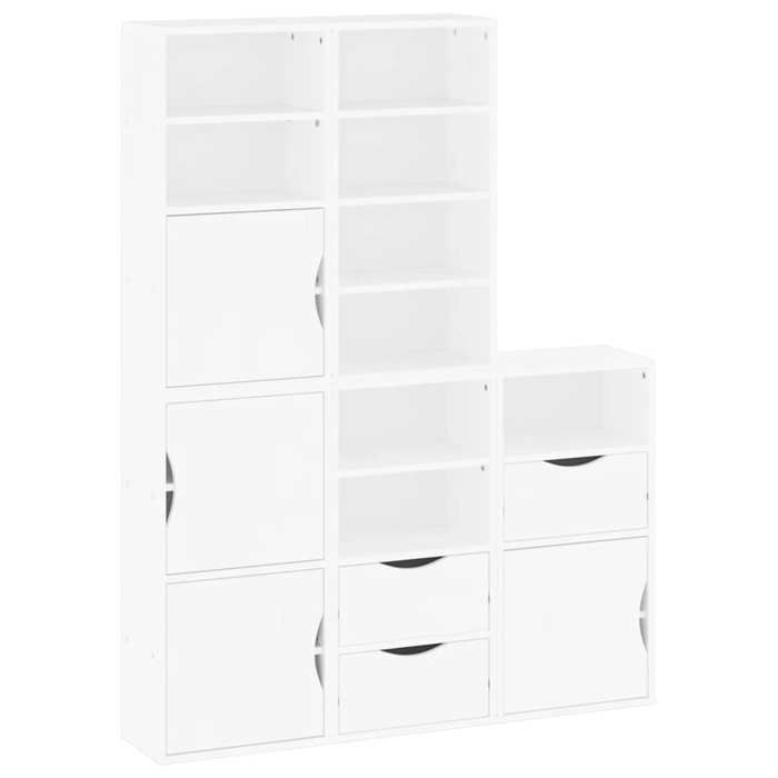 VidaXL Armoires latérales 5 pcs ODDA blanc 40x24x79 cm bois massif pin, armoire, buffet, meuble de rangement de cuisine, 3365361