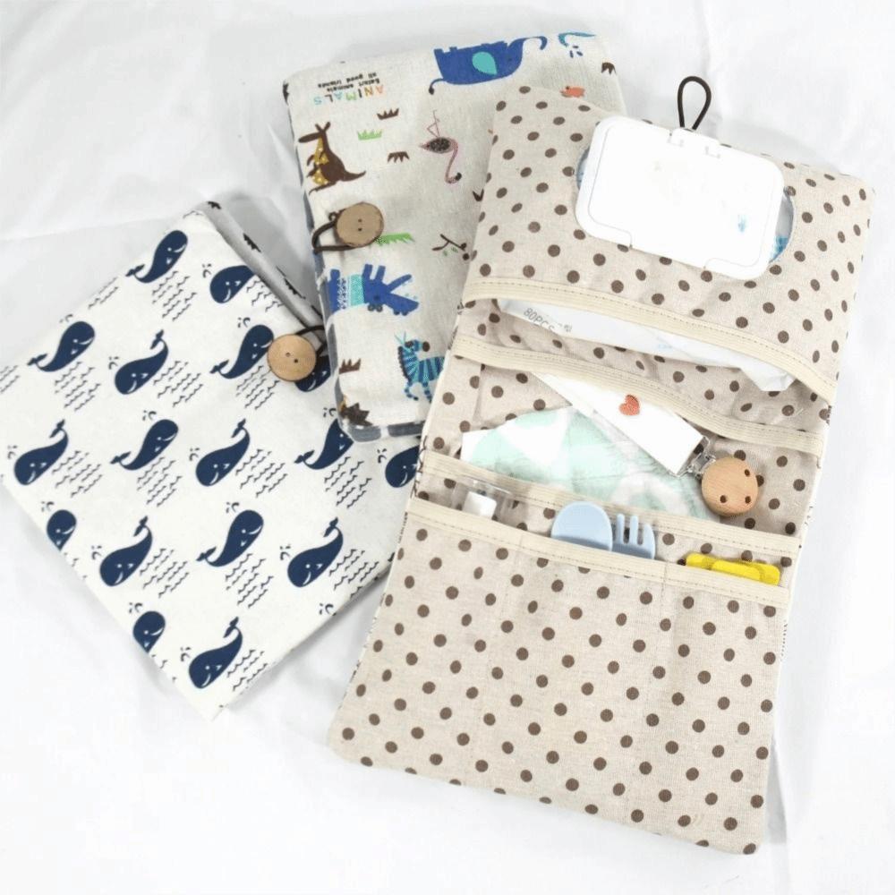 Multi-Compartment Baby Diapers Storage Pouch Baby Toiletry Organizers  Travel Accessories