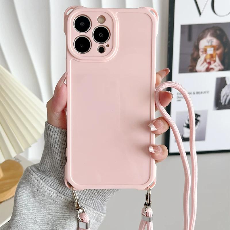 Shockproof Silicone Phone Case with Detachable Lanyard for HONOR X9d X9c Smart X9b X9a X9 5G X7c 200 PRO 90 lite 50 Multi-Color Cover