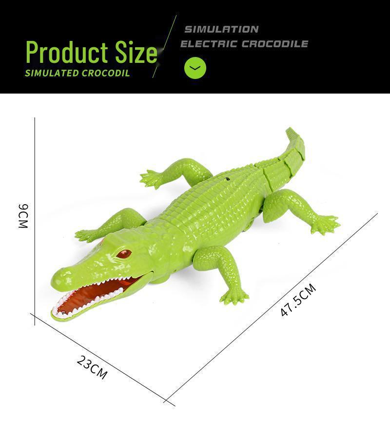 Luminous Infrared Remote-Control Electric Crawling Crocodile: Educational Kids' Toy and Simulation Animal