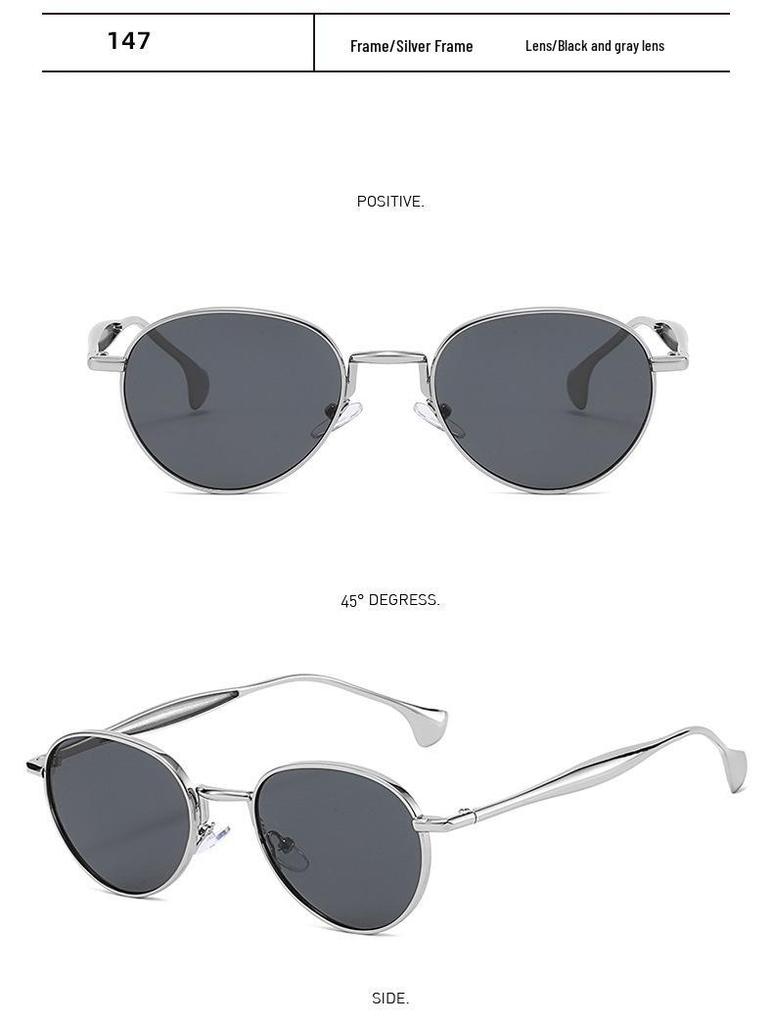 Retro-Trend Kleine Runde Metallrahmen-Sonnenbrille für Damen & Herren - Europäischer & Amerikanischer Streetstyle