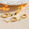 European & American Zirconia Cross Rhombus Earrings Set: Pendants, Studs, Clips & Hoops for Women