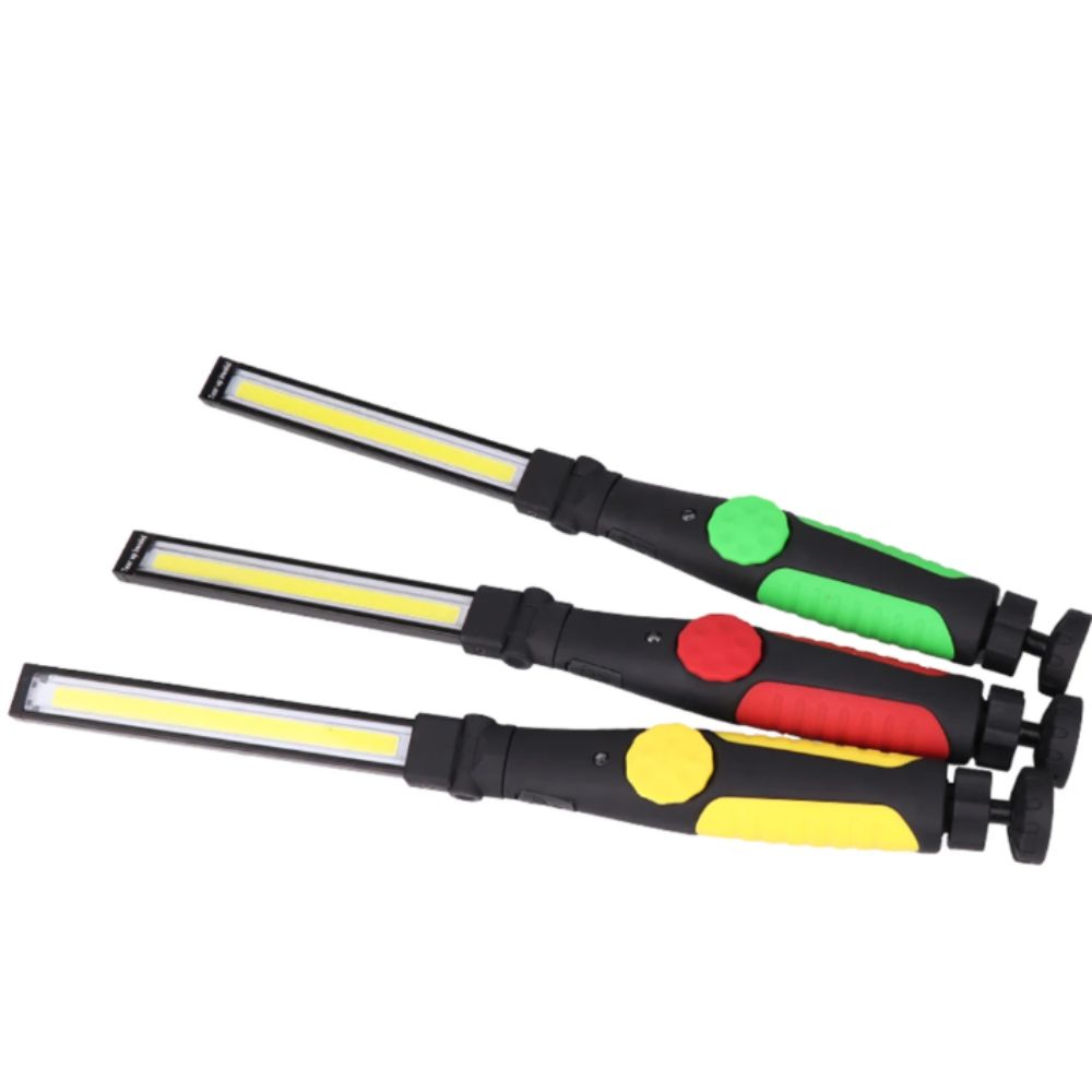 Magnetic Base USB Rechargeable Torch Folding Flashlight COB LED Work Lights  Car Repair