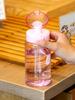 550ml Plastic Water Bottle Portable Sports Cup With Anti Drop Rope Outdoor Water Container Color Transparent Cute Straw Cup