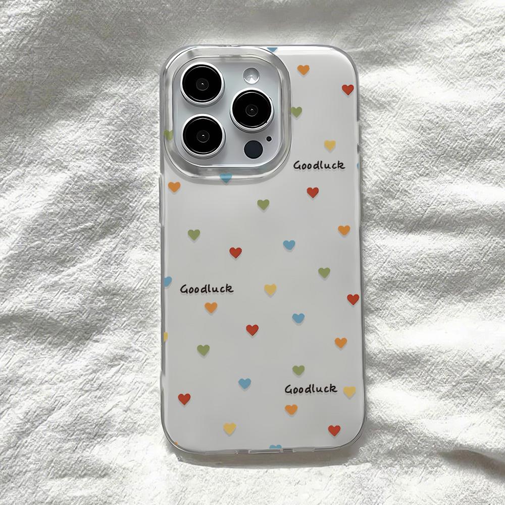 Painted Phone Case for iPhone 12 13 15 16 iPhone 16 12 13 14 15 Pro  14 15 16 Pro Max Coverage Shockproof Anti-Fingerprint Fresh Style Protective Case