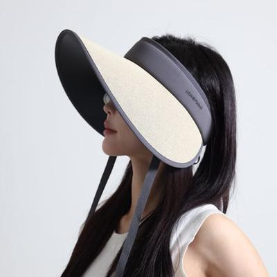 Sun Protection Hat for Women New Style Full Face Protection UV Temperament Lace Up Sun Hat for Travel