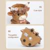 Highland Cow Planter Cute Cartoon Cattle Resin Plant Pot Rustic Animal Flower Pot with Drainage Hole for Outdoor Indoor Backyard Balcony Home Desk