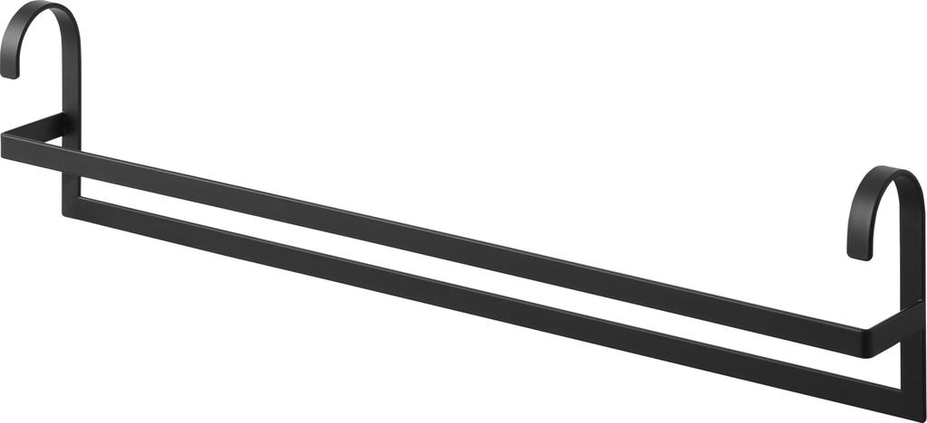 Yamazaki Clothes W60 x D6 x Closet Staggered Model 10008 2-Tier Hanger, W60, Black, H14cm, Smart, Space-Saving Hanger, Storage,