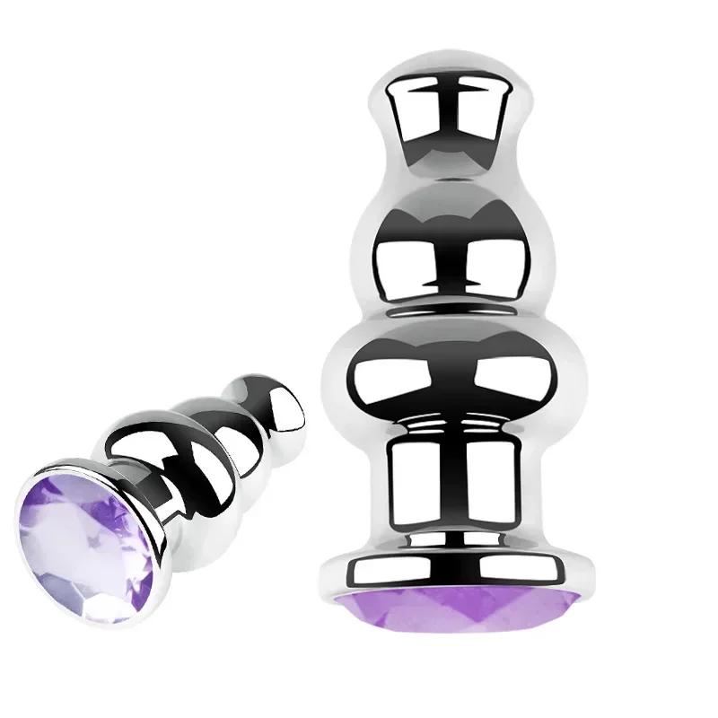 Anal Plug Sex Toys Crystal Heart Smooth Steel Annal Extreme Butt Buttplug for Woman Prostate Massager Stimulator Adult Toys Man