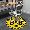 BVB,Dortmund Chair Mat Round Rug Office Carpet, Non Slip, Suitable for Living Rooms, Bedrooms Decor.1205016a