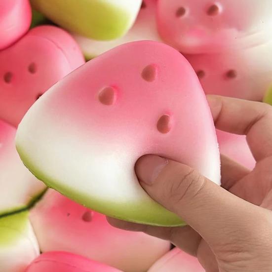Watermelon Piece Squeeze Toy Stress Relief Fruit Pinch Sensory Toy