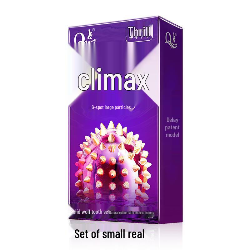 Q Point Thorn Set: Erotic Couples' Condoms with Large Particles, 2pcs/pack